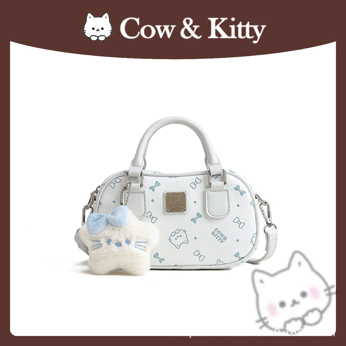 2025 New Style Fashion Printed Elegant Bowling Handbag for Women - Casual, Versatile, High-End, Cross-Border, Cute