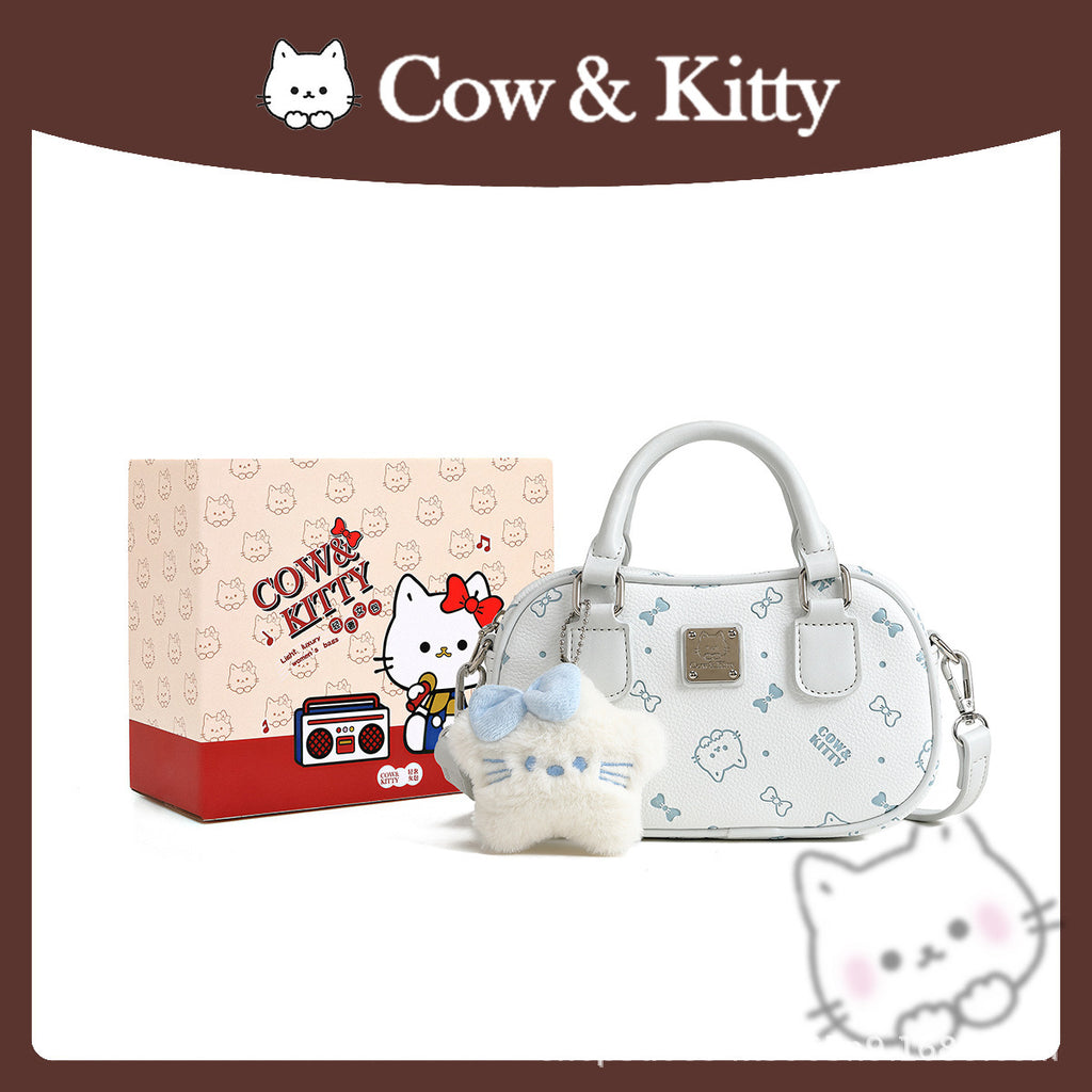 2025 New Style Fashion Printed Elegant Bowling Handbag for Women - Casual, Versatile, High-End, Cross-Border, Cute